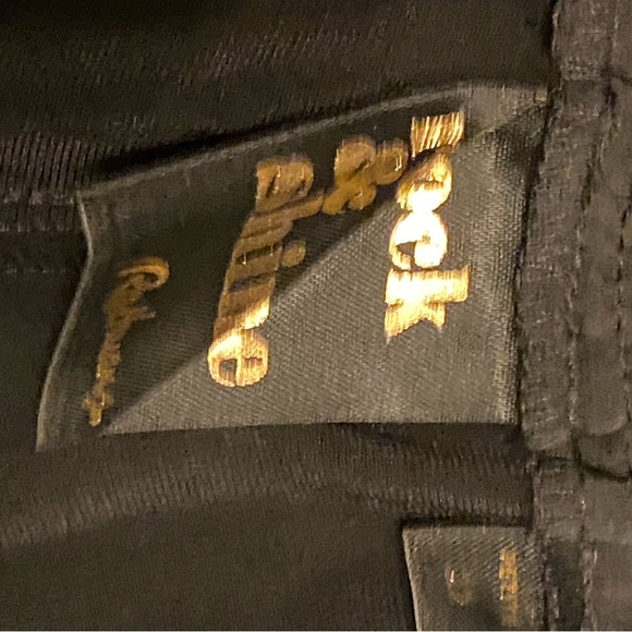 Rock and Glow high rise satin pants wide leg. Size 22 petite length black - Picture 3 of 6